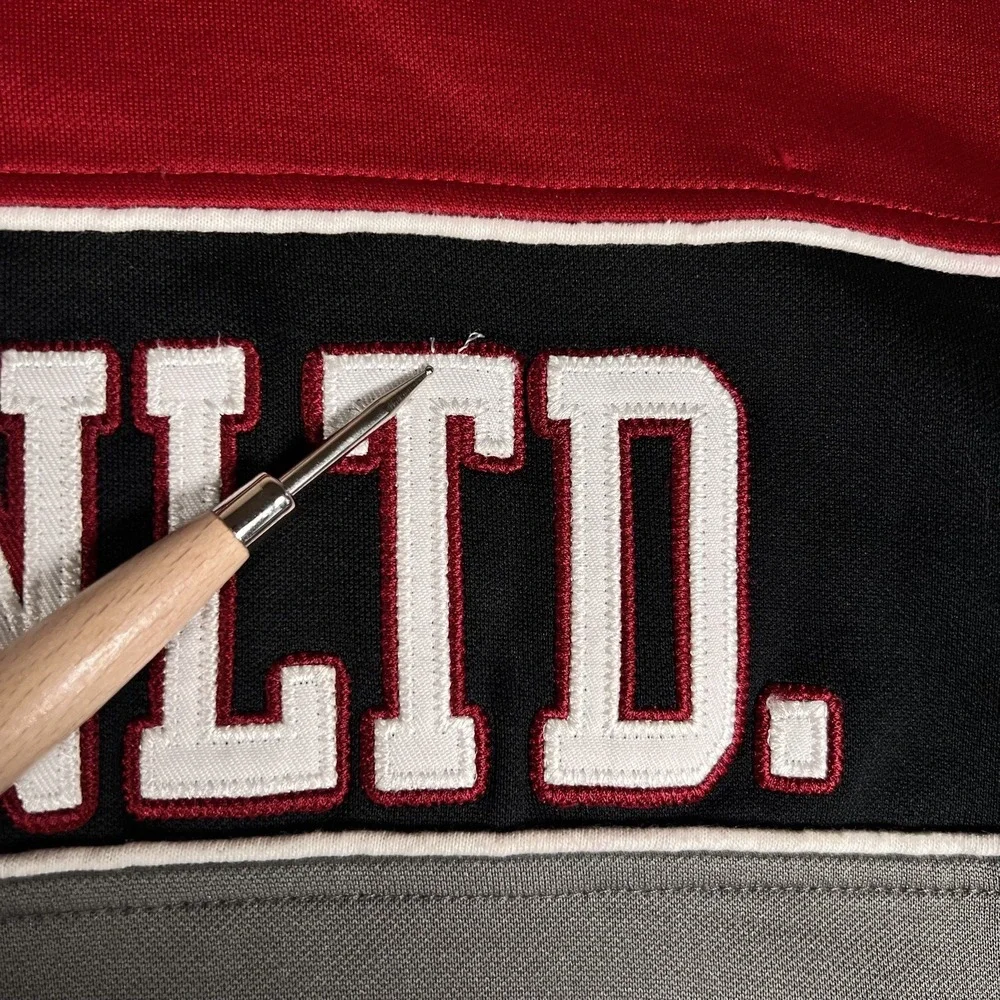 Y2K Ecko Unltd. Red Full Zip Track Jacket Mens 2XL Color Block Logo